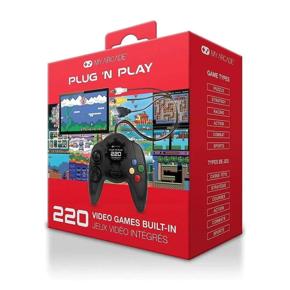 My Arcade Plug N Play TV Game Console: 220 Retro Style Games -